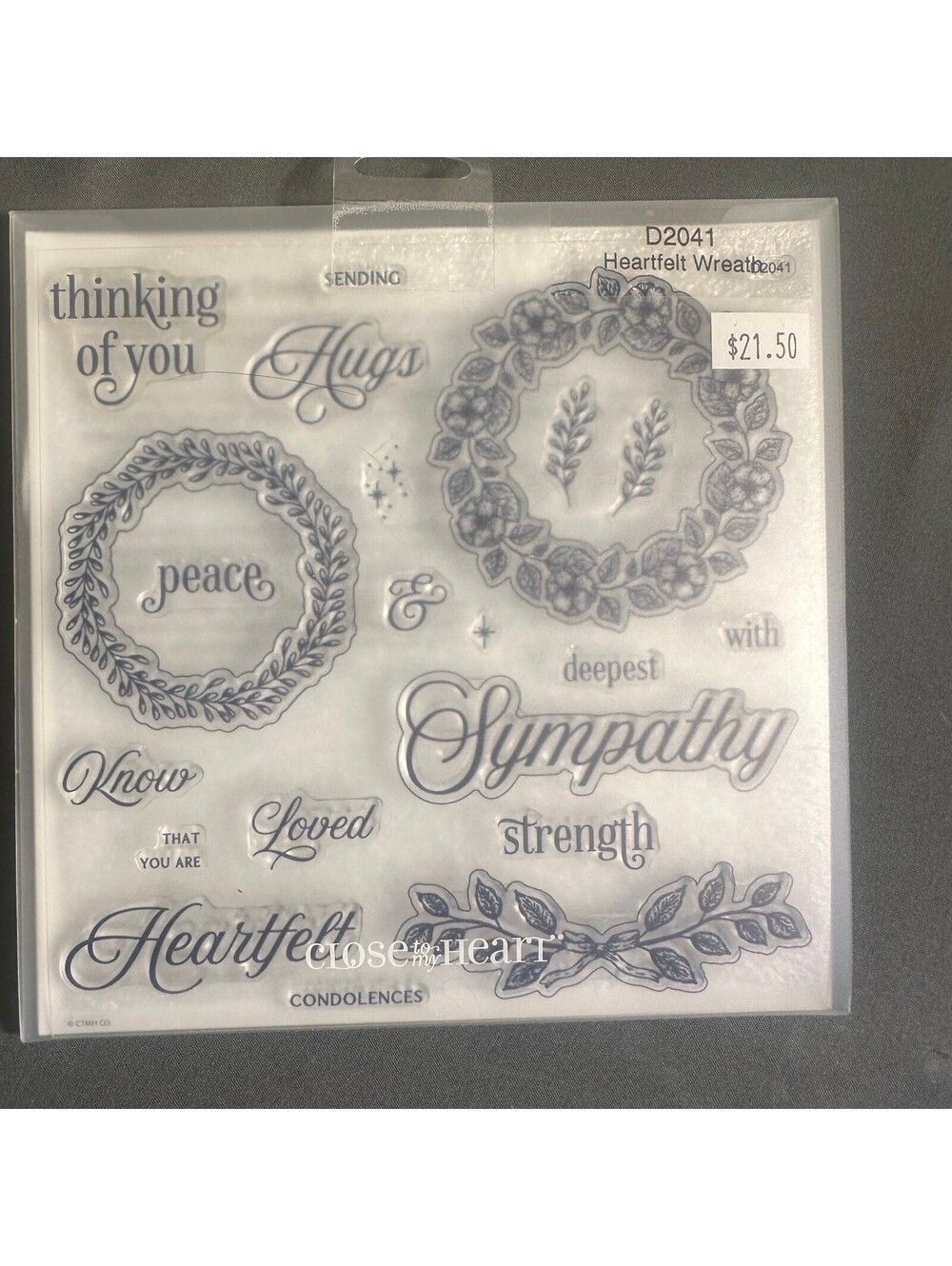 Close To My Heart D2041 Heartfelt Wreath Acrylic Stamp Set